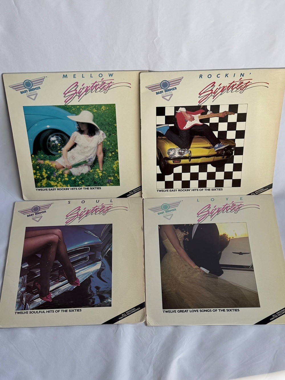Vintage 'Sixties' Vinyl Album Lot - Cream Covers with Color Photo Insets